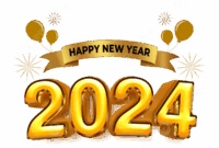 Happy New Year 2024, 2024 Clipart, Happy New Year 2024 Clipart, 2024 ...